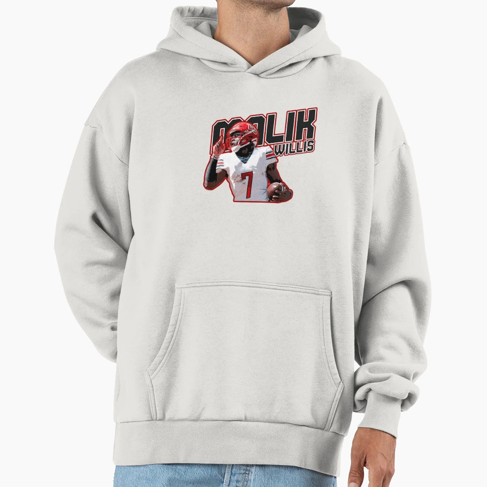 Malik Willis Football Player Hoodie - Casual Everyday Wear for Adults - T-Shirt, Sweatshirt, Hoodie