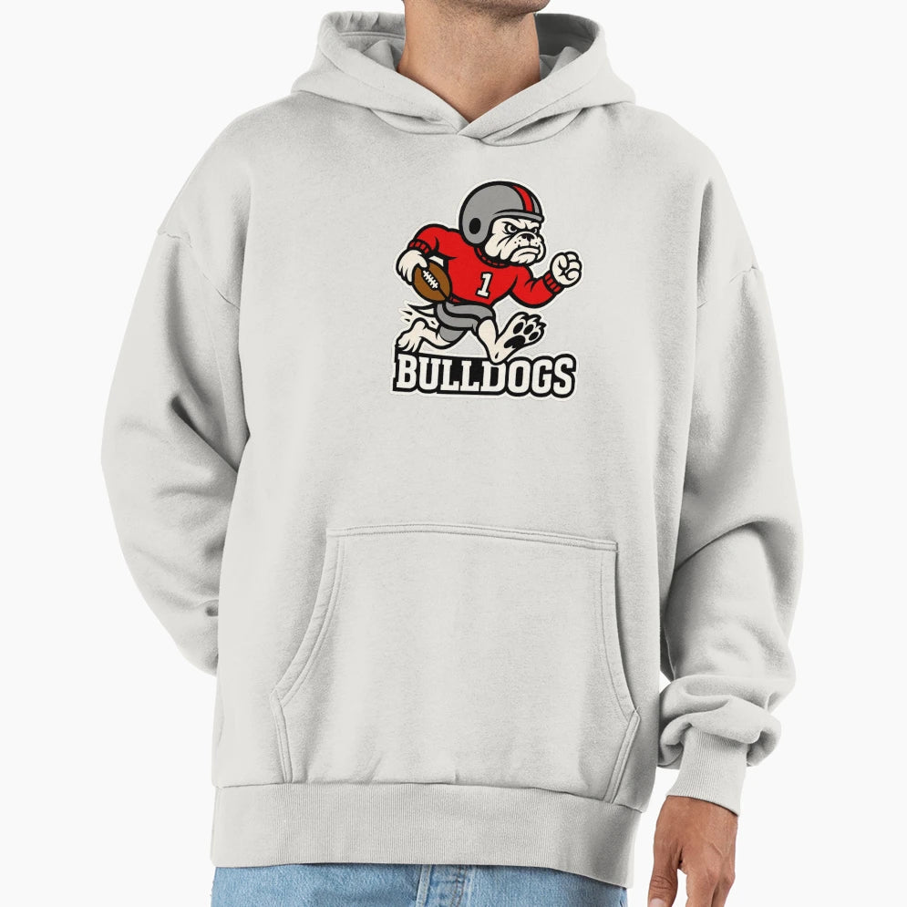 Bulldogs Football Logo Hoodie - Trendy Graphic Unisex - T-Shirt, Sweatshirt, Hoodie