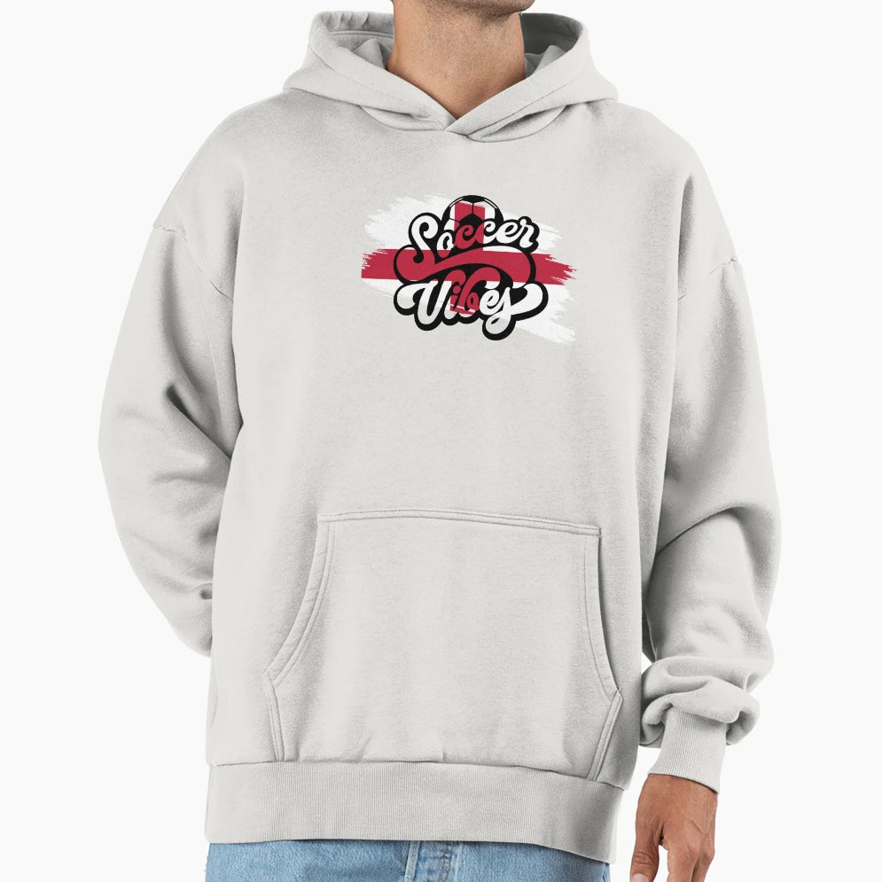 Soccer Vibes England Hoodie - Streetwear Style for Adults - T-Shirt, Sweatshirt, Hoodie
