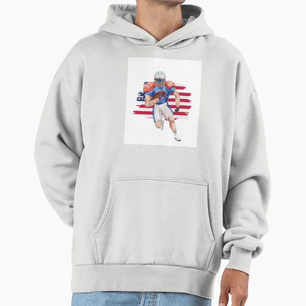 American Football And Rugby Player Hoodie - Fun Novelty Design Men Women - T-Shirt, Sweatshirt, Hoodie