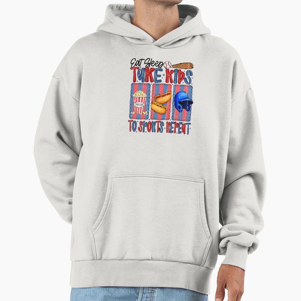 Eat Sleep Take To Sport Repeat Hoodie - Custom Art Print for Adults - T-Shirt, Sweatshirt, Hoodie