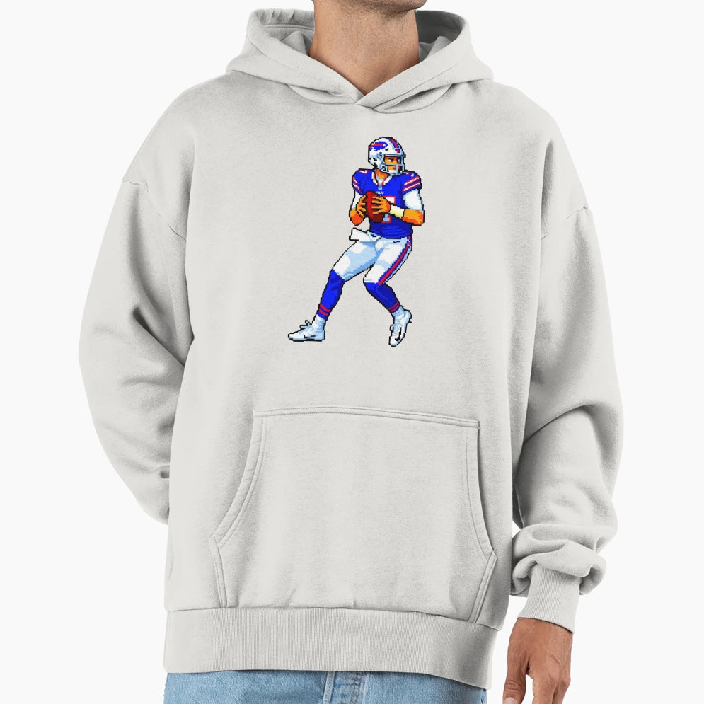 Buffalo Tecmo Number 17 Allen Hoodie - Trendy Graphic for Adults - T-Shirt, Sweatshirt, Hoodie
