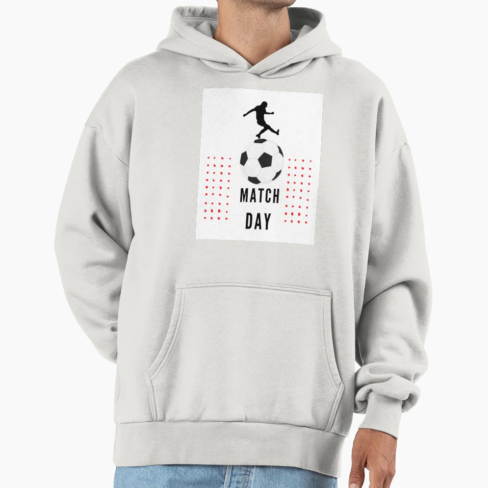 Soccer Game Match Day Illustration Hoodie - Fun Novelty Design Unisex - T-Shirt, Sweatshirt, Hoodie