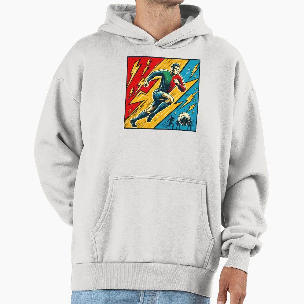 Footballer Hoodie - Aesthetic Graphic for Adults - T-Shirt, Sweatshirt, Hoodie