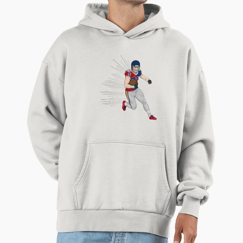 Football Player Hoodie - Unique Graphic for Adults - T-Shirt, Sweatshirt, Hoodie