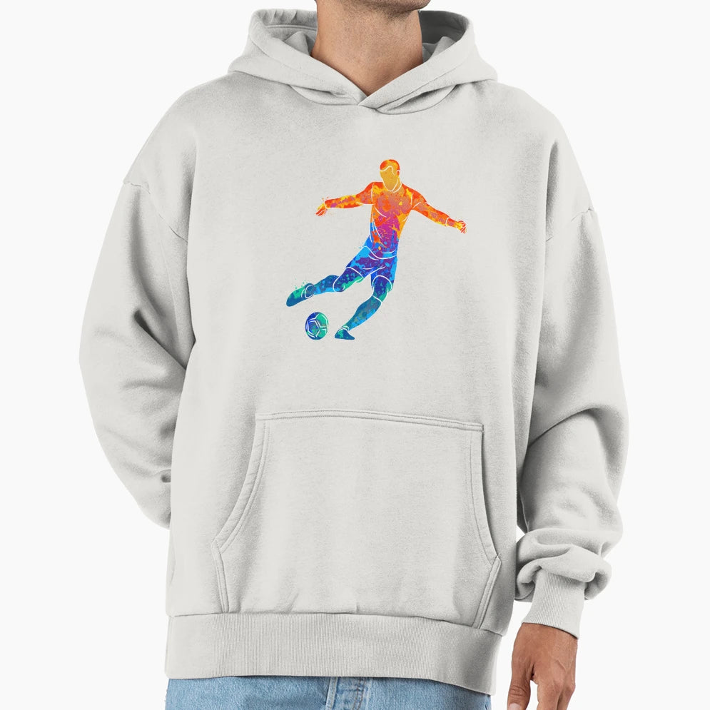 Football Player Ball 3 Hoodie - Minimalist Print Men Women - T-Shirt, Sweatshirt, Hoodie