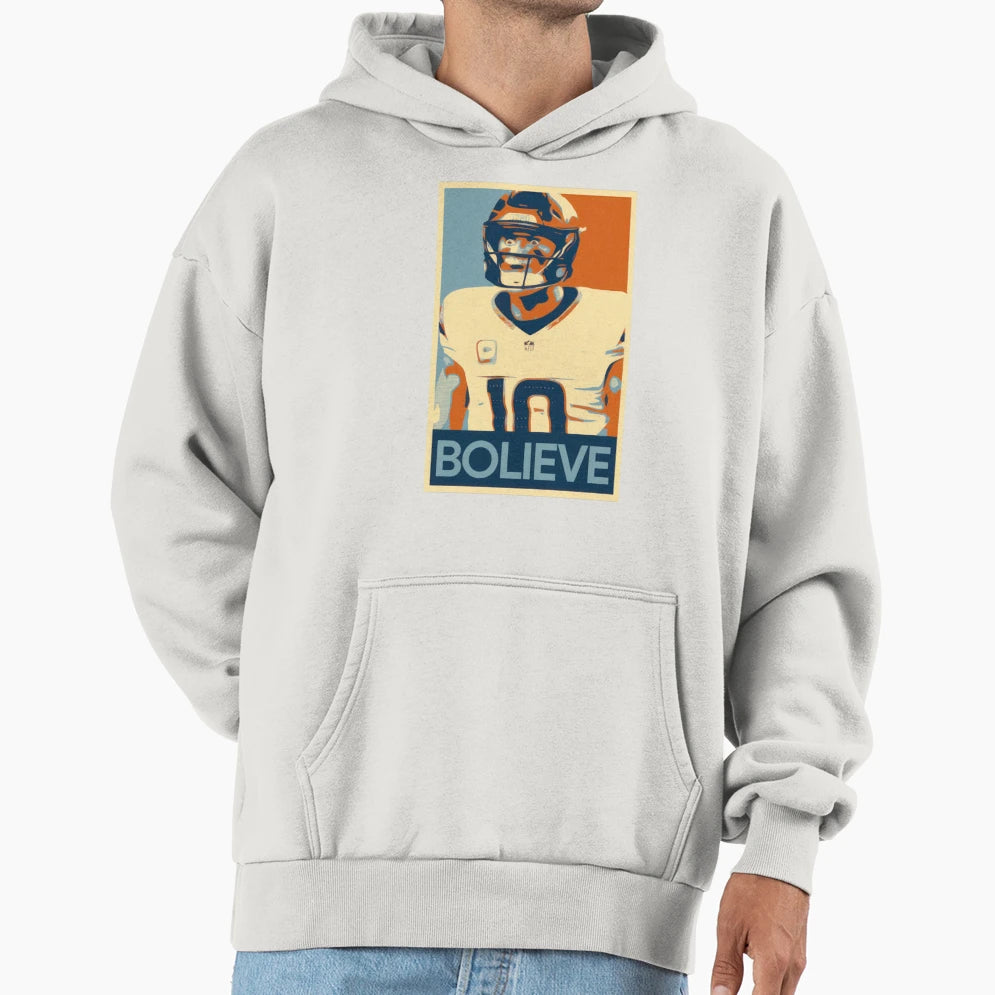 Bo Nix Bolieve Denver Broncos Nfl Hoodie - Aesthetic Graphic for Adults - T-Shirt, Sweatshirt, Hoodie