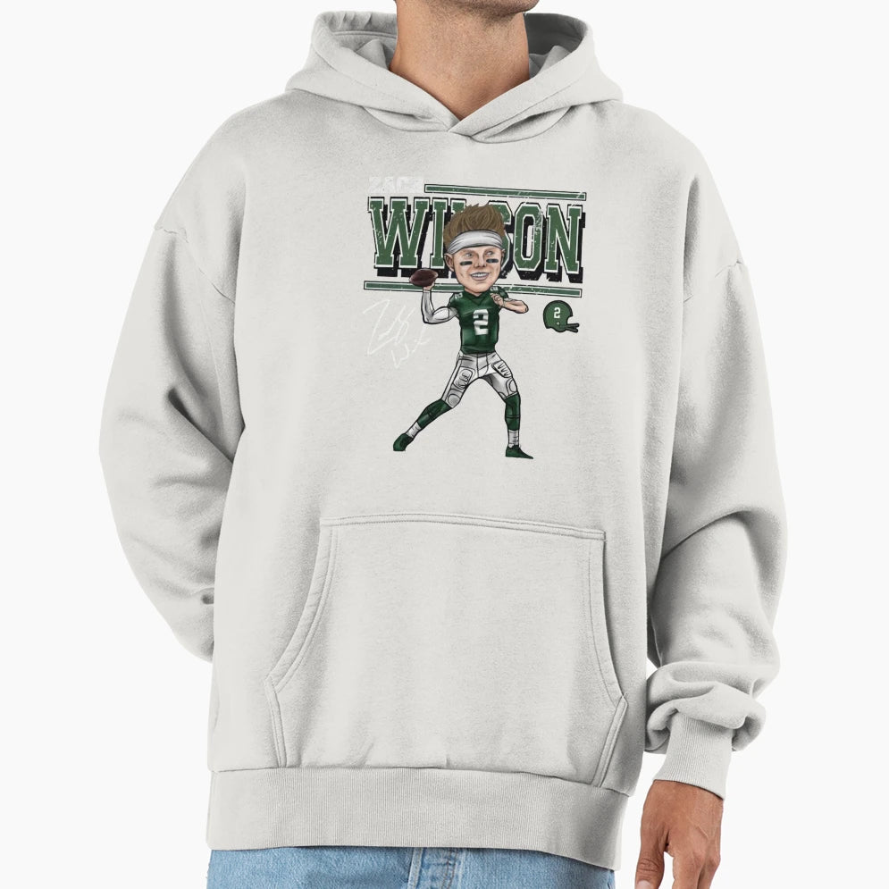 Zach Wilson Carton Hoodie - Trendy Graphic Men Women - T-Shirt, Sweatshirt, Hoodie