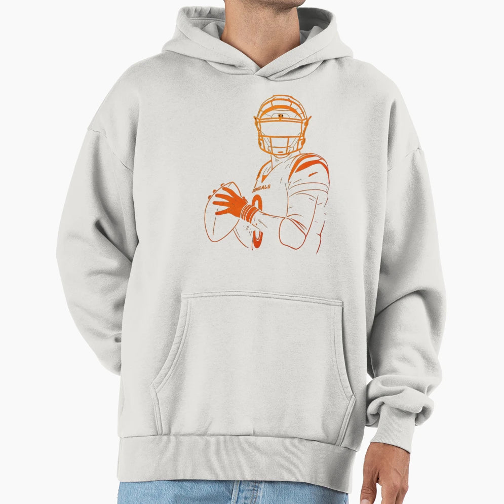 JB Neon Glow Qb Power Pose Hoodie - Aesthetic Graphic Men Women - T-Shirt, Sweatshirt, Hoodie