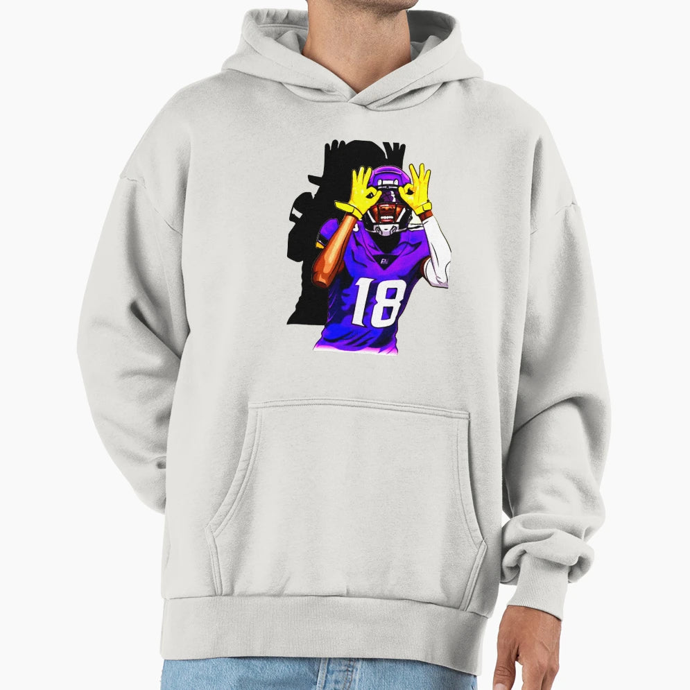 Griddy Duo Jammer Chase And JJ Hoodie - Minimalist Print for Adults - T-Shirt, Sweatshirt, Hoodie