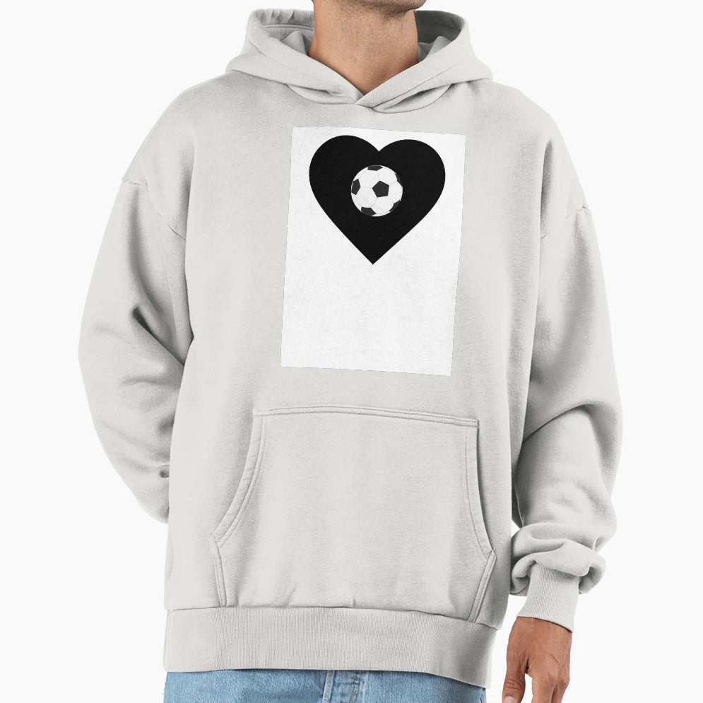 Football Heart Hoodie - Custom Art Print Unisex - T-Shirt, Sweatshirt, Hoodie