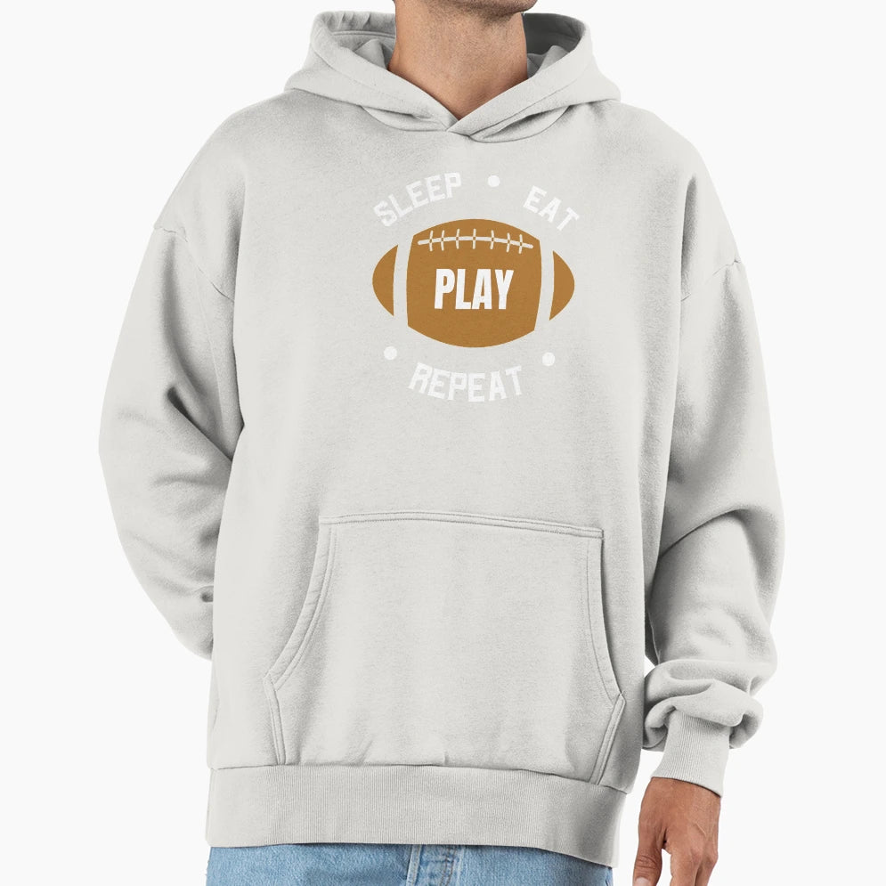 Eat Sleep Play Repeat Hoodie - Aesthetic Graphic Men Women - T-Shirt, Sweatshirt, Hoodie