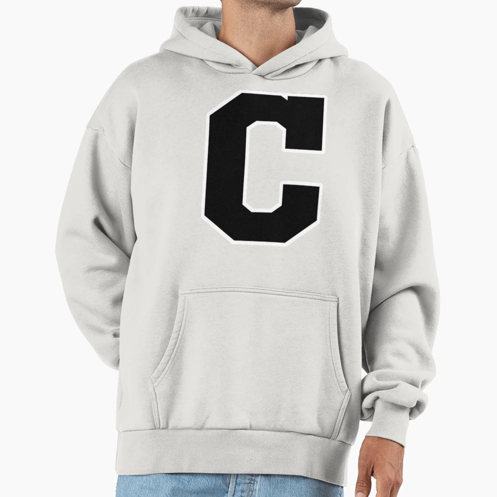 Block C Outline Hoodie - Minimalist Print Men Women - T-Shirt, Sweatshirt, Hoodie