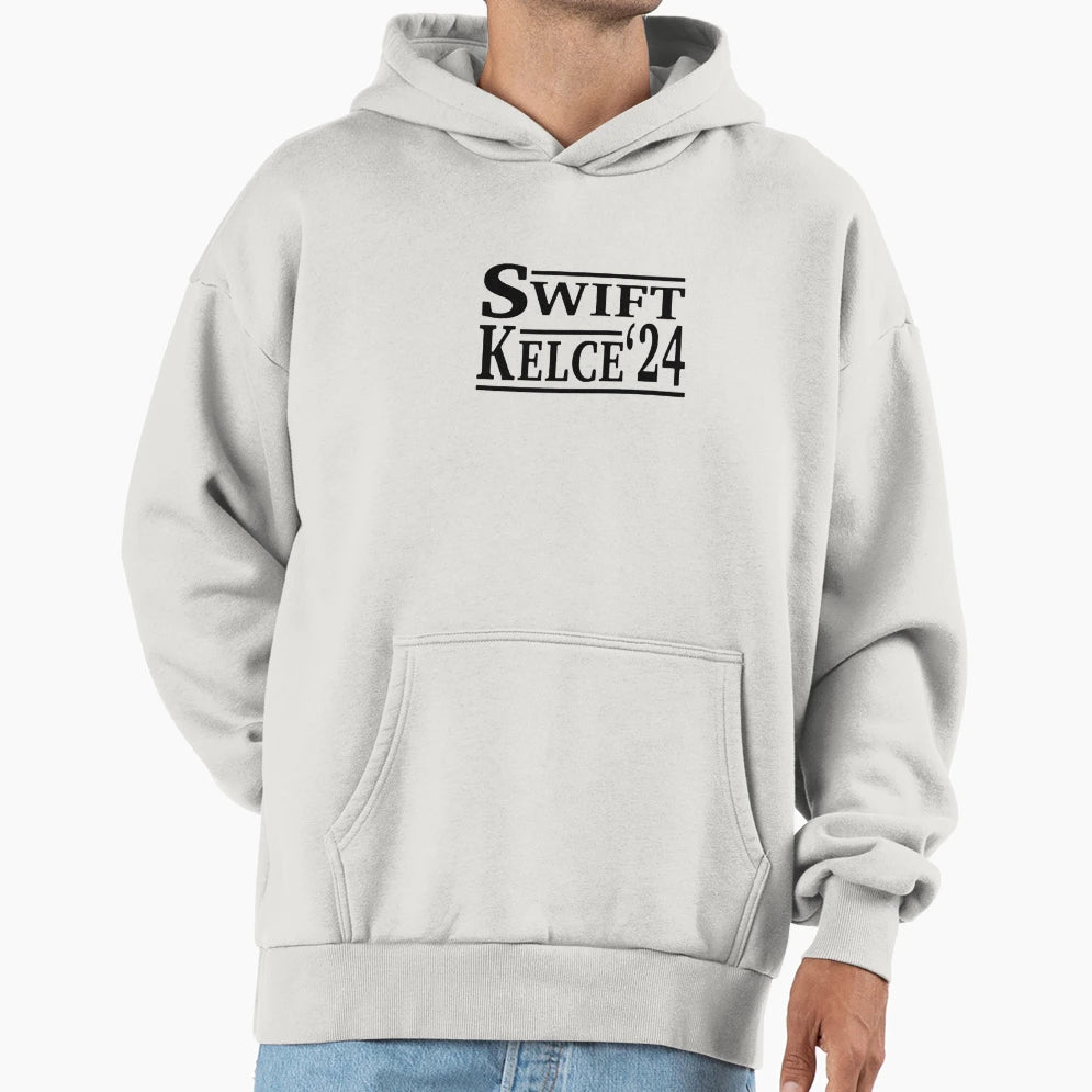 Kelce Swift 24 Logos Hoodie - Novelty Apparel Unisex - T-Shirt, Sweatshirt, Hoodie