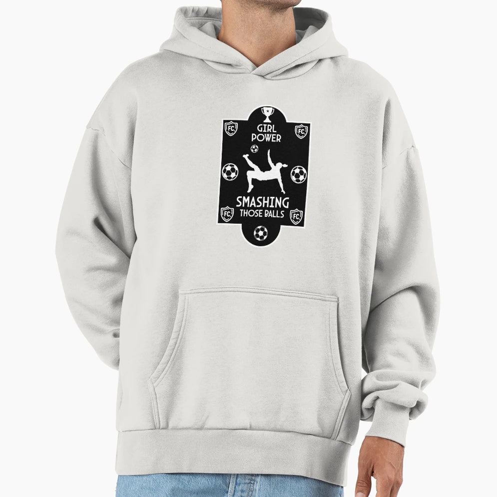 Womens Football Soccer Players Hoodie - Aesthetic Graphic for Adults - T-Shirt, Sweatshirt, Hoodie