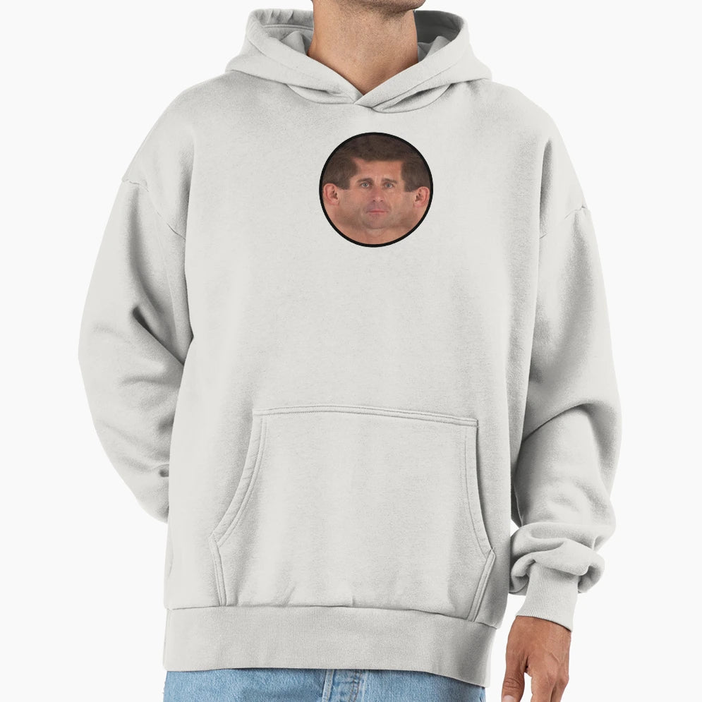 Steve Carells Face Unwrapped Hoodie - Unique Graphic Unisex - T-Shirt, Sweatshirt, Hoodie
