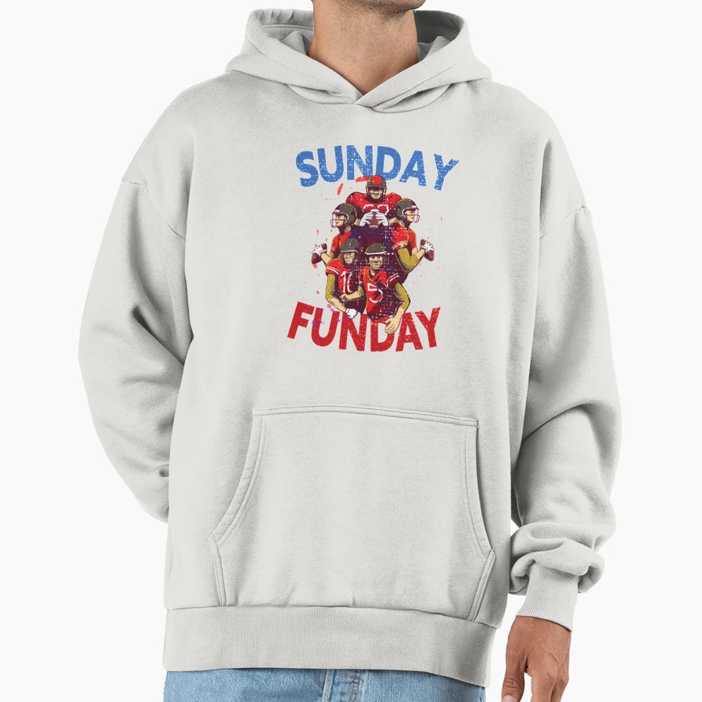 Sunday Funday Football T-Shirt - Casual Everyday Wear Unisex - T-Shirt, Sweatshirt, Hoodie