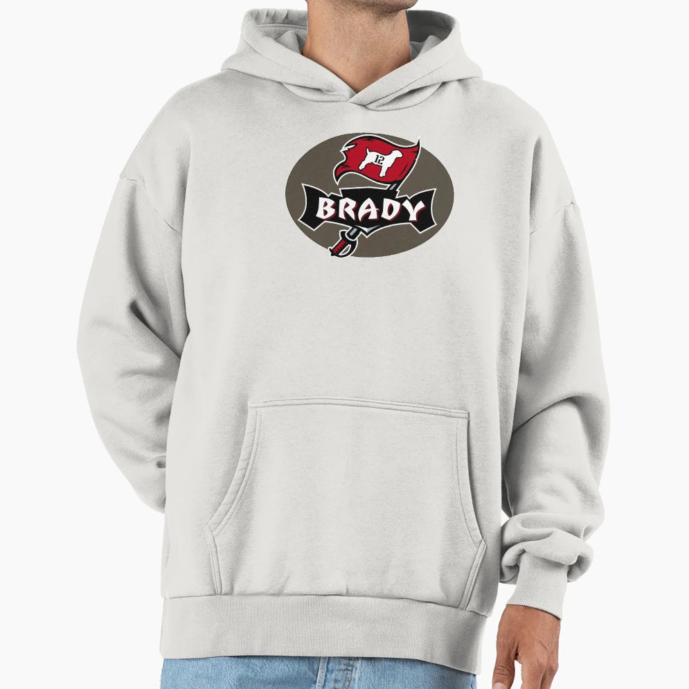Tampa Bay Brady Goat 12 Fan Hoodie - Graphic Print for Adults - T-Shirt, Sweatshirt, Hoodie