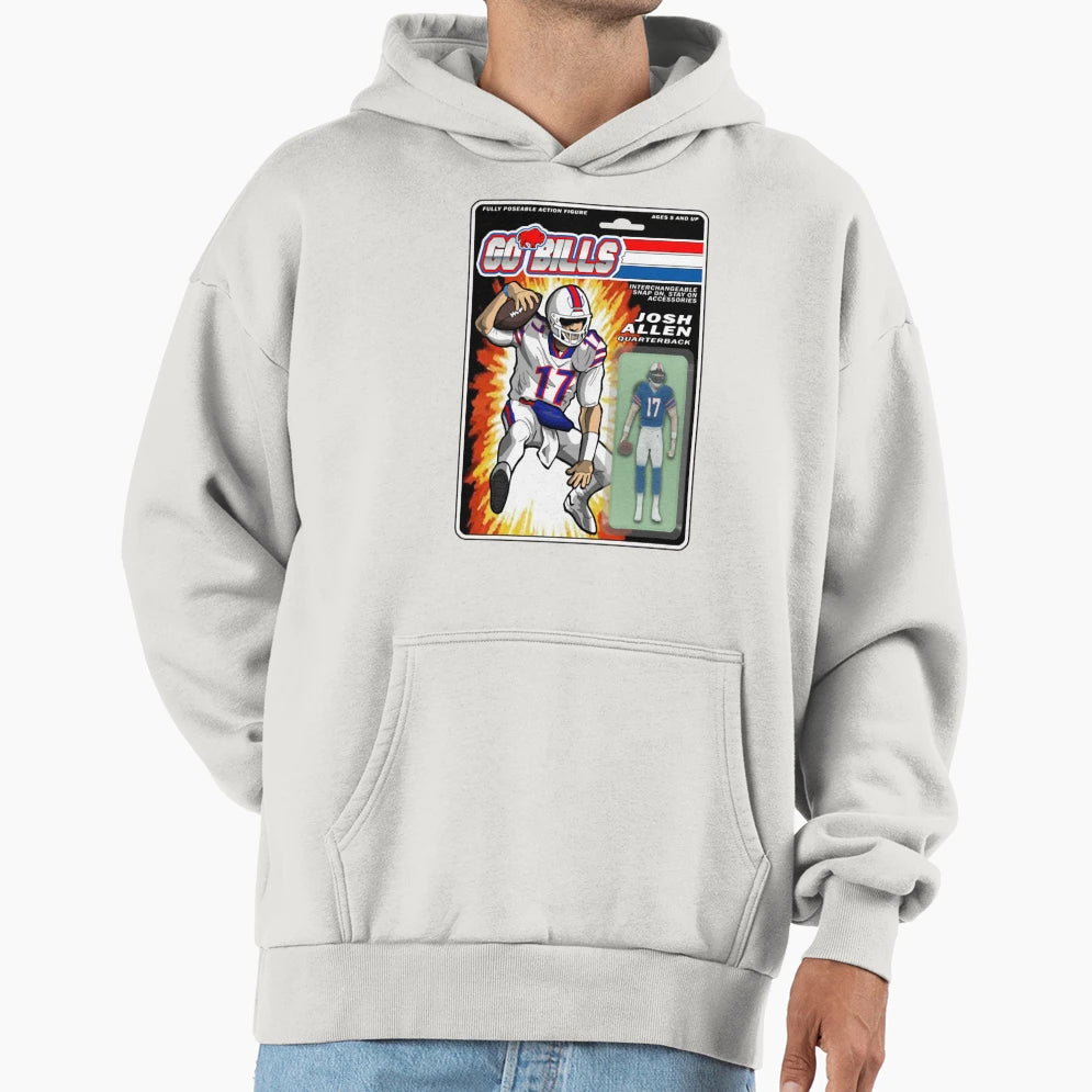 Buffalo Qb 1 Action Figure Hoodie - Aesthetic Graphic Men Women - T-Shirt, Sweatshirt, Hoodie