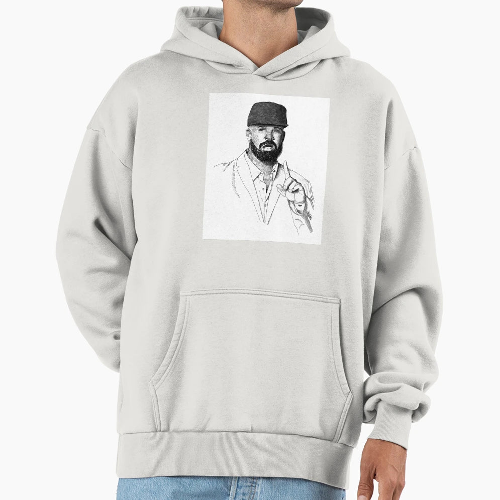 Drake Artistic Portrait Fans Hoodie - Aesthetic Graphic for Adults - T-Shirt, Sweatshirt, Hoodie