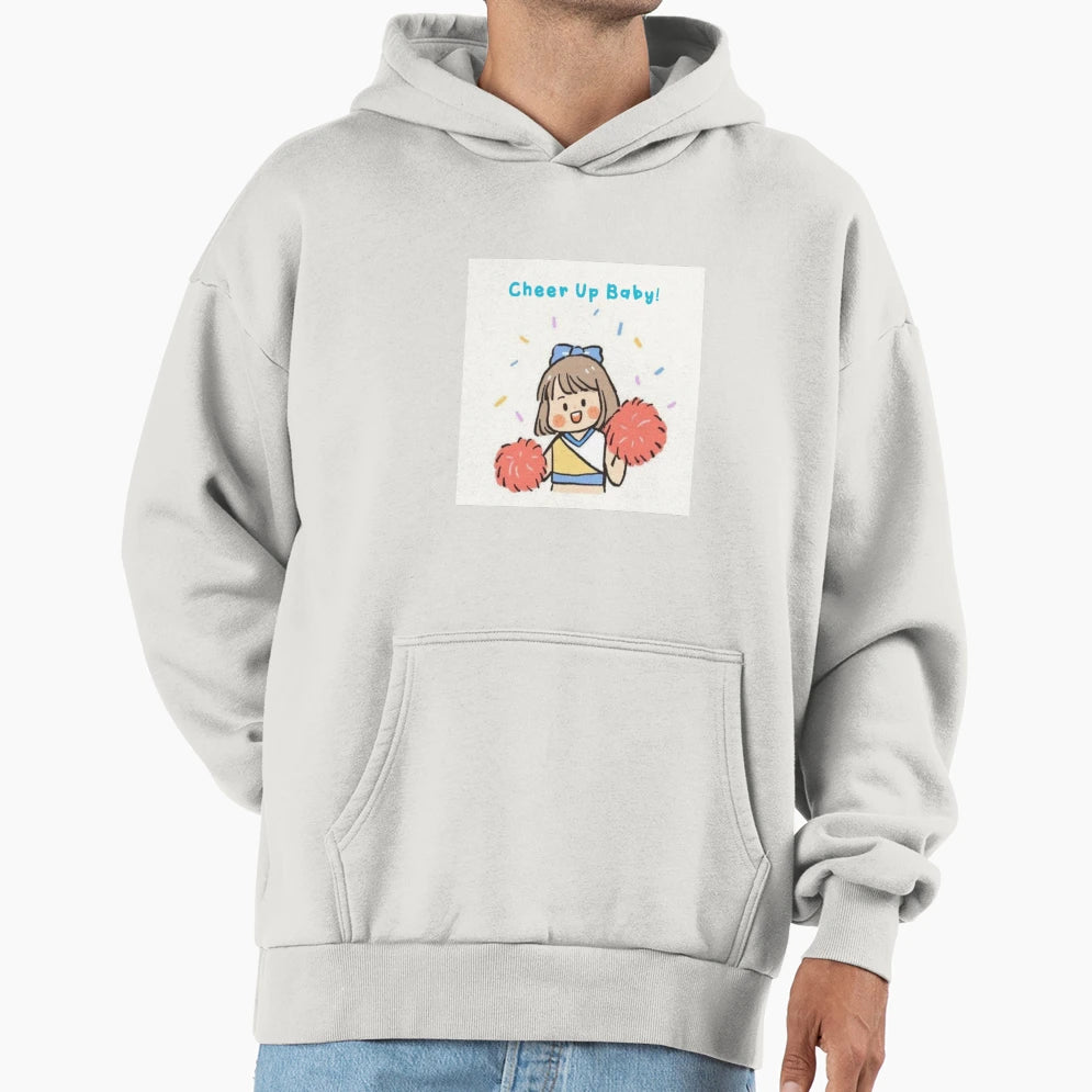 Cheer Up Hoodie - Minimalist Print Men Women - T-Shirt, Sweatshirt, Hoodie
