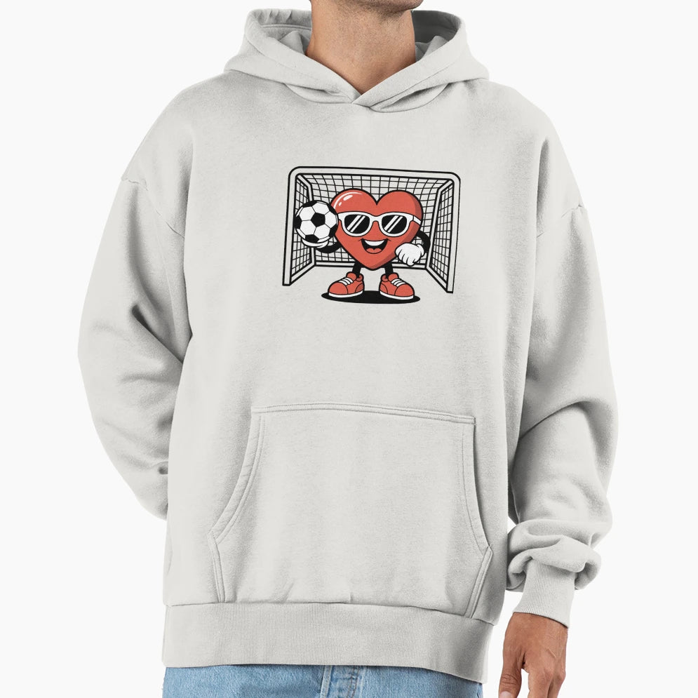 Heart Dab Valentines Day Soccer Player Hoodie - Streetwear Style Men Women - T-Shirt, Sweatshirt, Hoodie