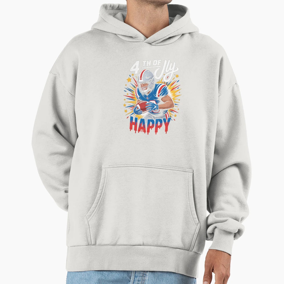 Football Drip Ice Cream Sprinkles 4Th Hoodie - Unique Graphic Men Women - T-Shirt, Sweatshirt, Hoodie