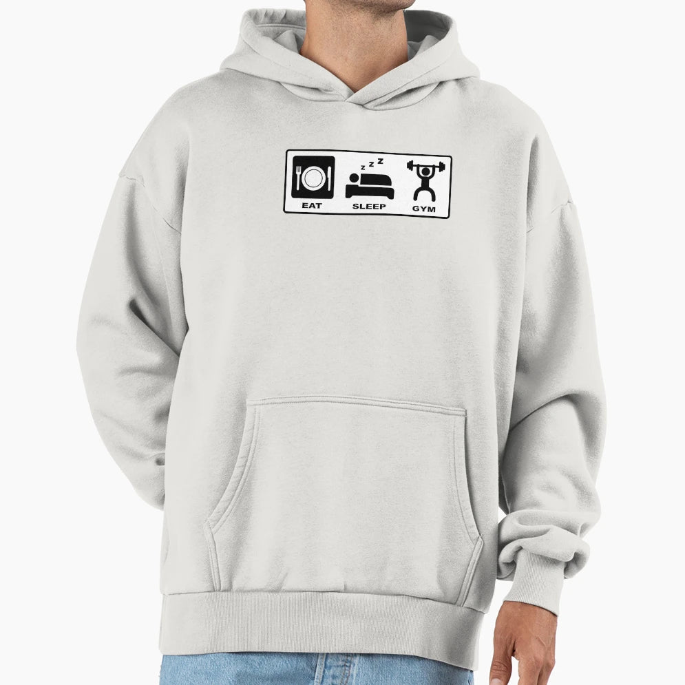 Eat Sleep Gym Car Hoodie - Minimalist Print Men Women - T-Shirt, Sweatshirt, Hoodie