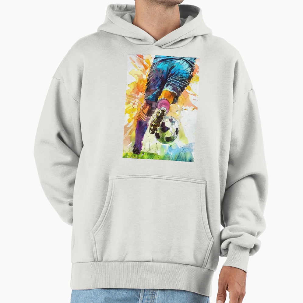 Football Watercolor Sport Art Football Hoodie - Fun Novelty Design Unisex - T-Shirt, Sweatshirt, Hoodie