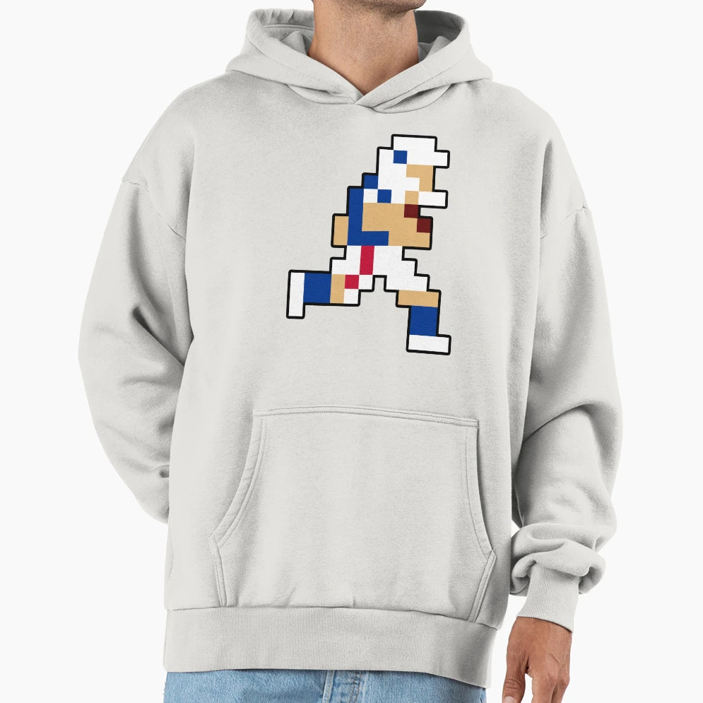 8 Bit Buffalo Pixel Football Player Hoodie - Unique Graphic for Adults - T-Shirt, Sweatshirt, Hoodie