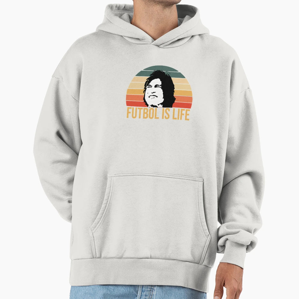 Futbol Is Life 1 2 Hoodie - Novelty Apparel Men Women - T-Shirt, Sweatshirt, Hoodie