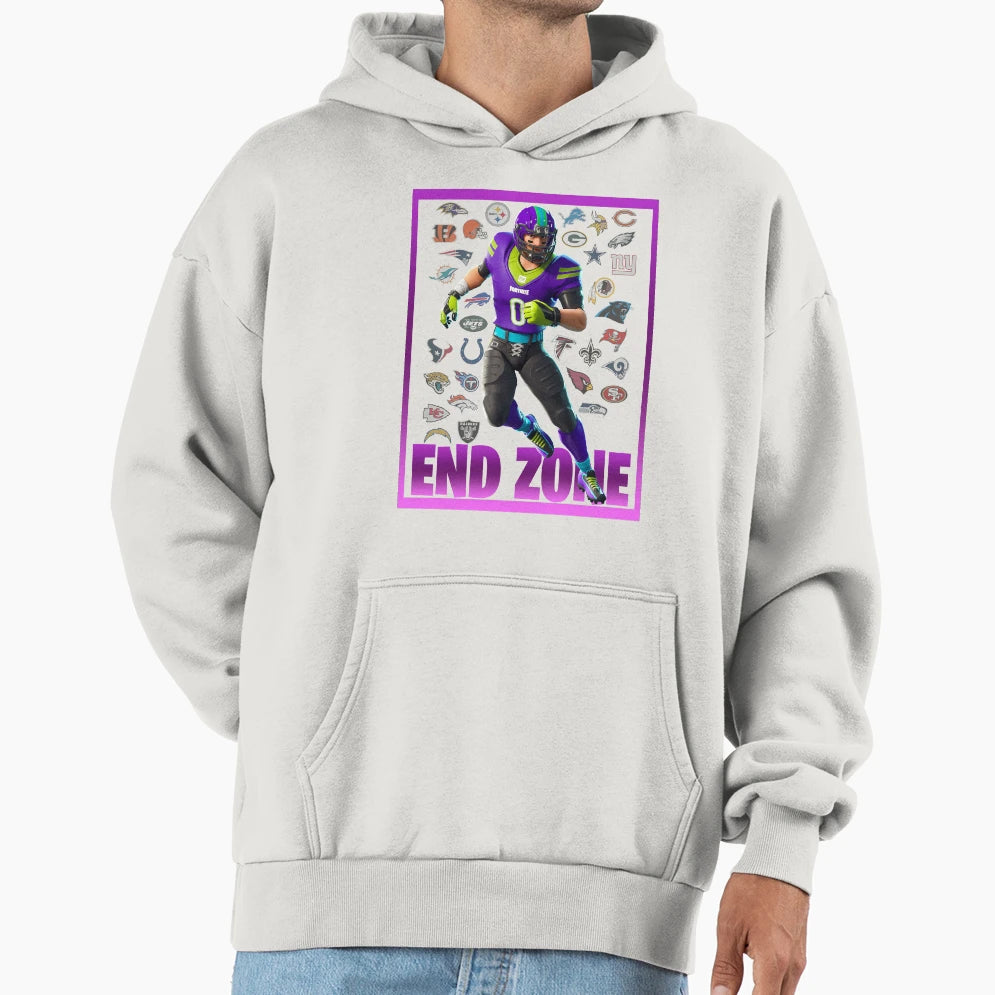 End Zone Hoodie - Fun Novelty Design Men Women - T-Shirt, Sweatshirt, Hoodie