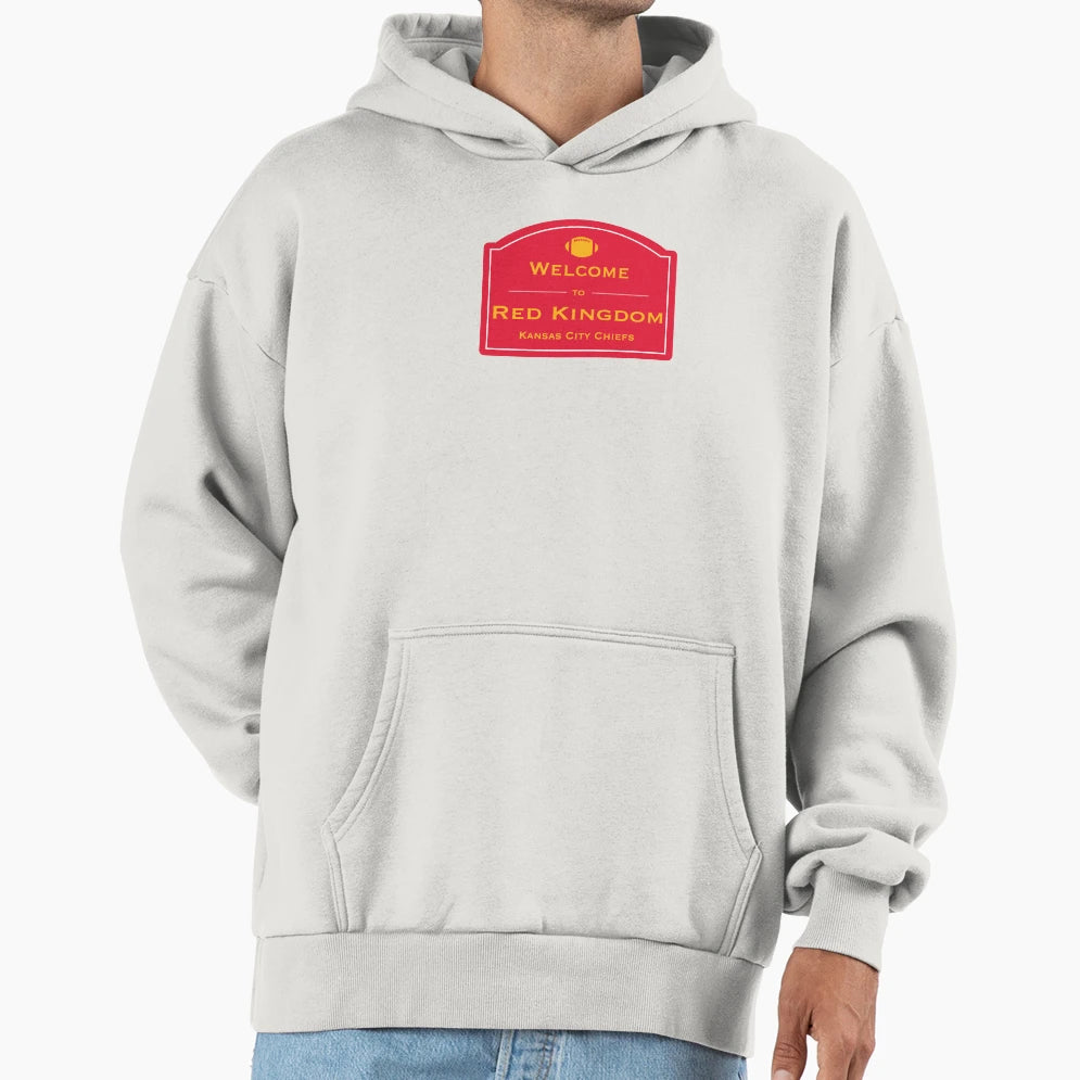 Welcome To Red Kingdom Kansas City Chiefs Hoodie - Trendy Graphic Unisex - T-Shirt, Sweatshirt, Hoodie