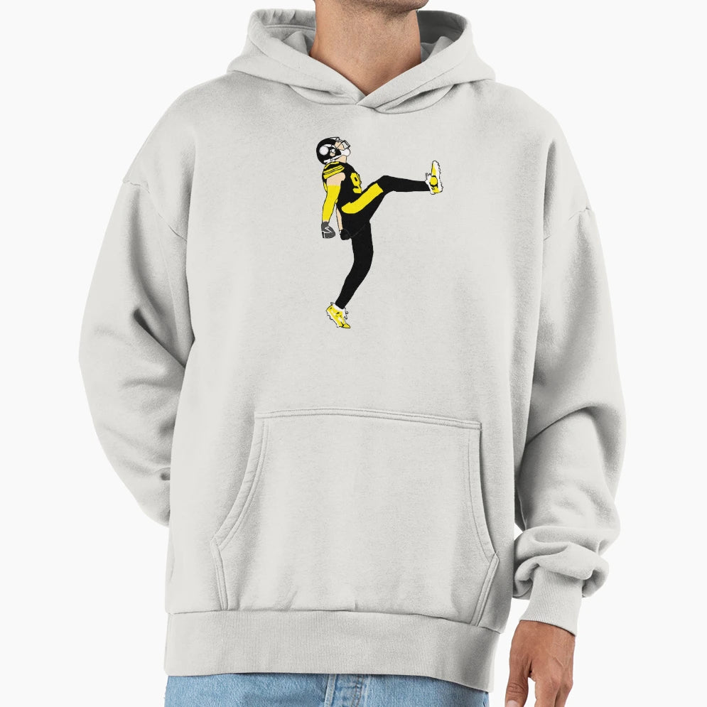 Tj Watt Kick Hoodie - Custom Art Print Unisex - T-Shirt, Sweatshirt, Hoodie