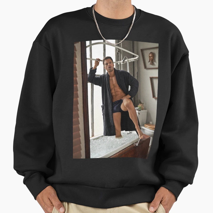 Sebastian Stan Sweatshirt - Minimalist Print for Adults - T-Shirt, Sweatshirt, Hoodie