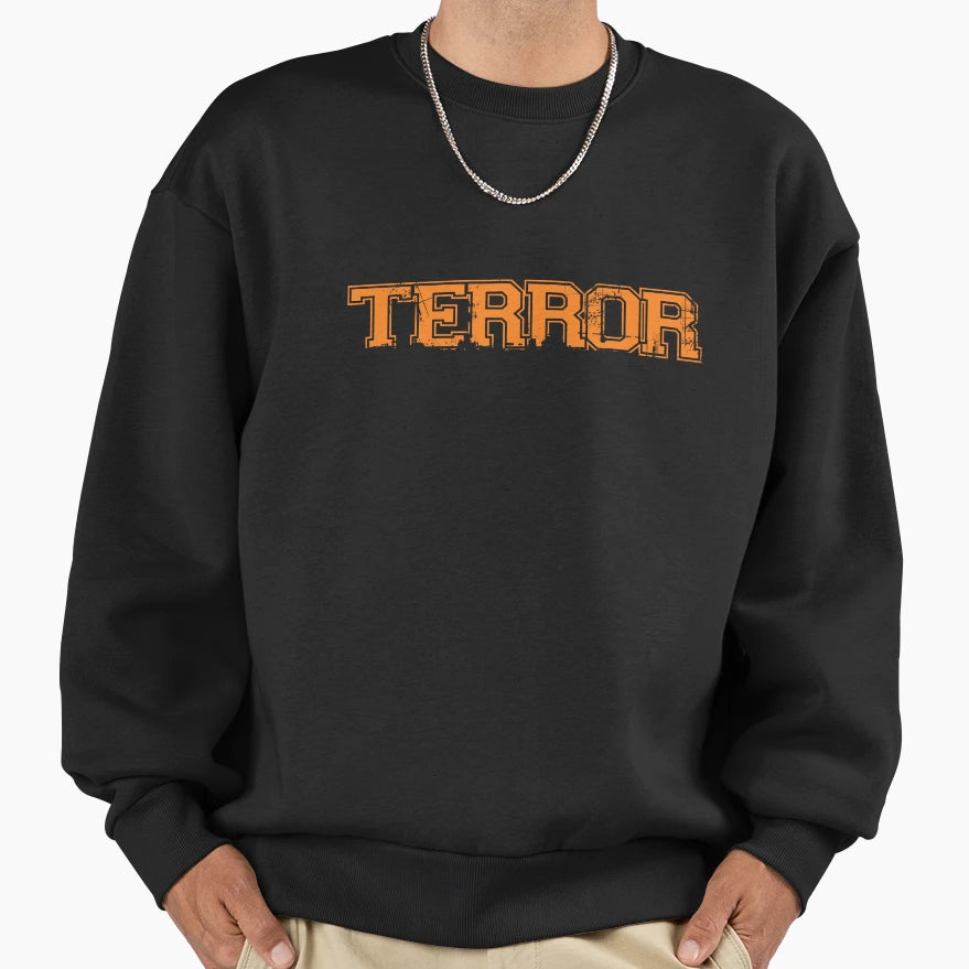 Terror Orange Hardcore Sweatshirt - Minimalist Print for Adults - T-Shirt, Sweatshirt, Hoodie