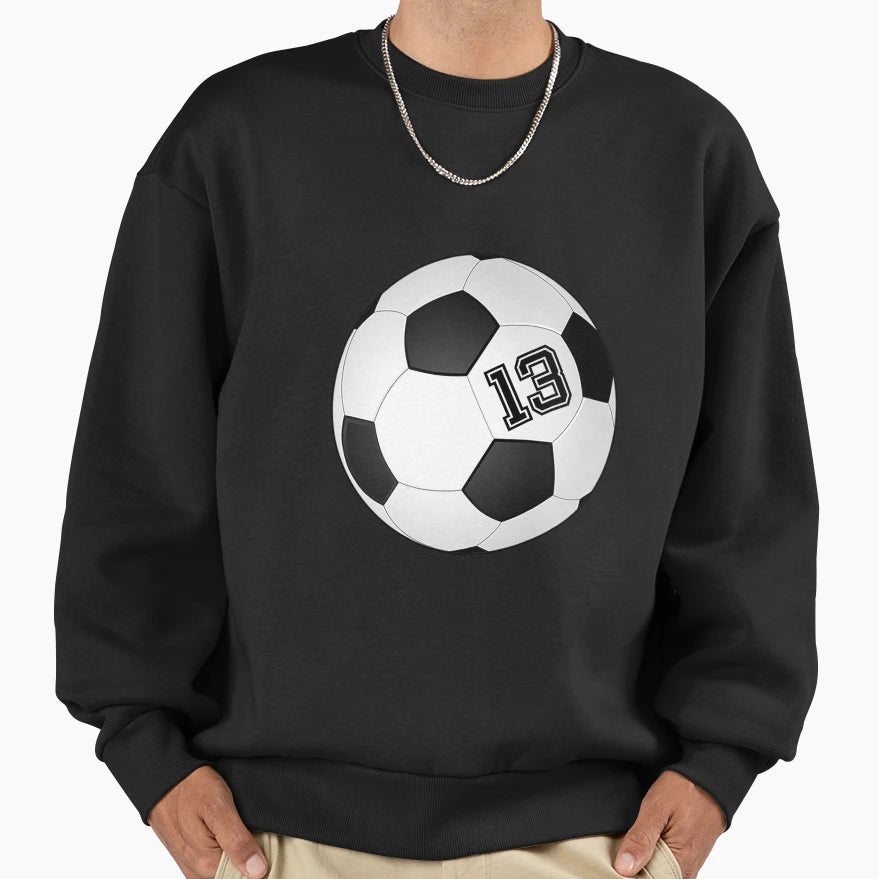 Football Soccer Player Jersey No Sweatshirt - Minimalist Print Men Women - T-Shirt, Sweatshirt, Hoodie