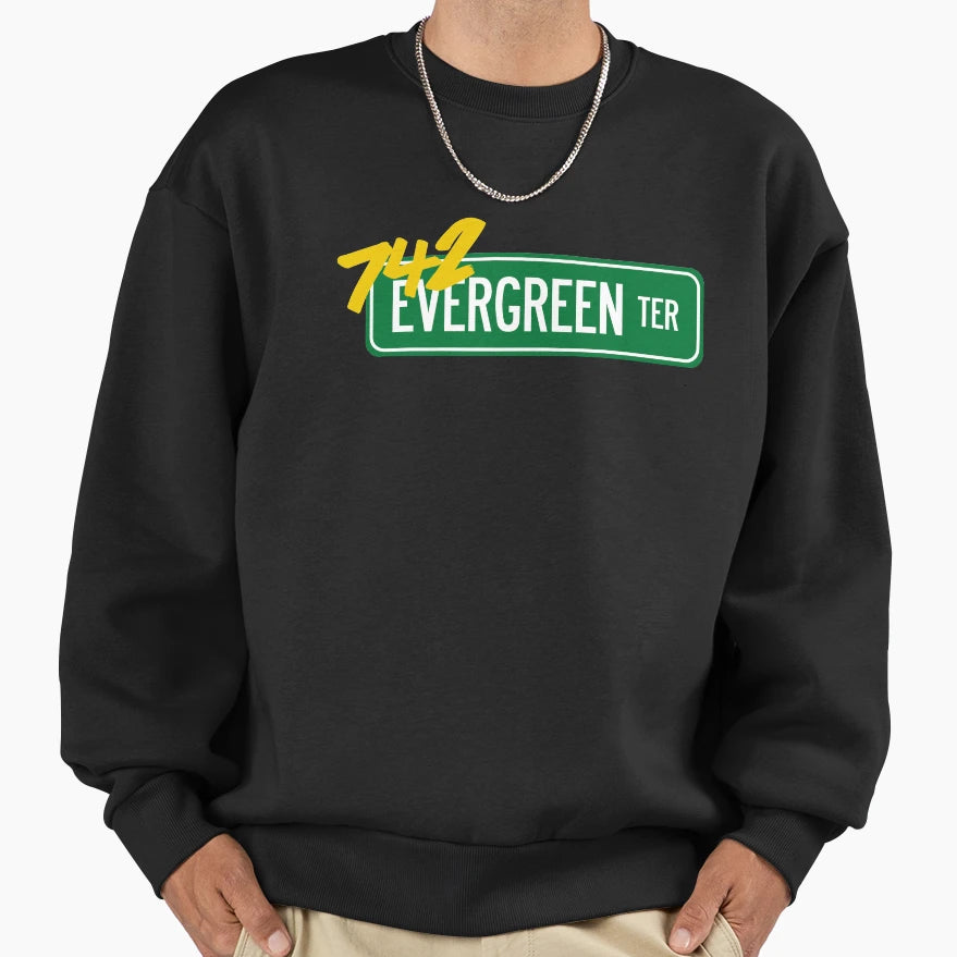 742 Evergreen Terrace Sweatshirt - Minimalist Print Men Women - T-Shirt, Sweatshirt, Hoodie