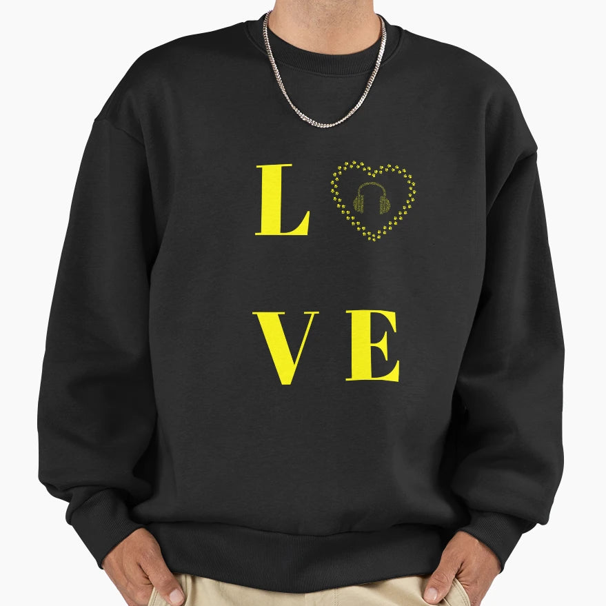 Love Music Sweatshirt - Aesthetic Graphic Men Women - T-Shirt, Sweatshirt, Hoodie