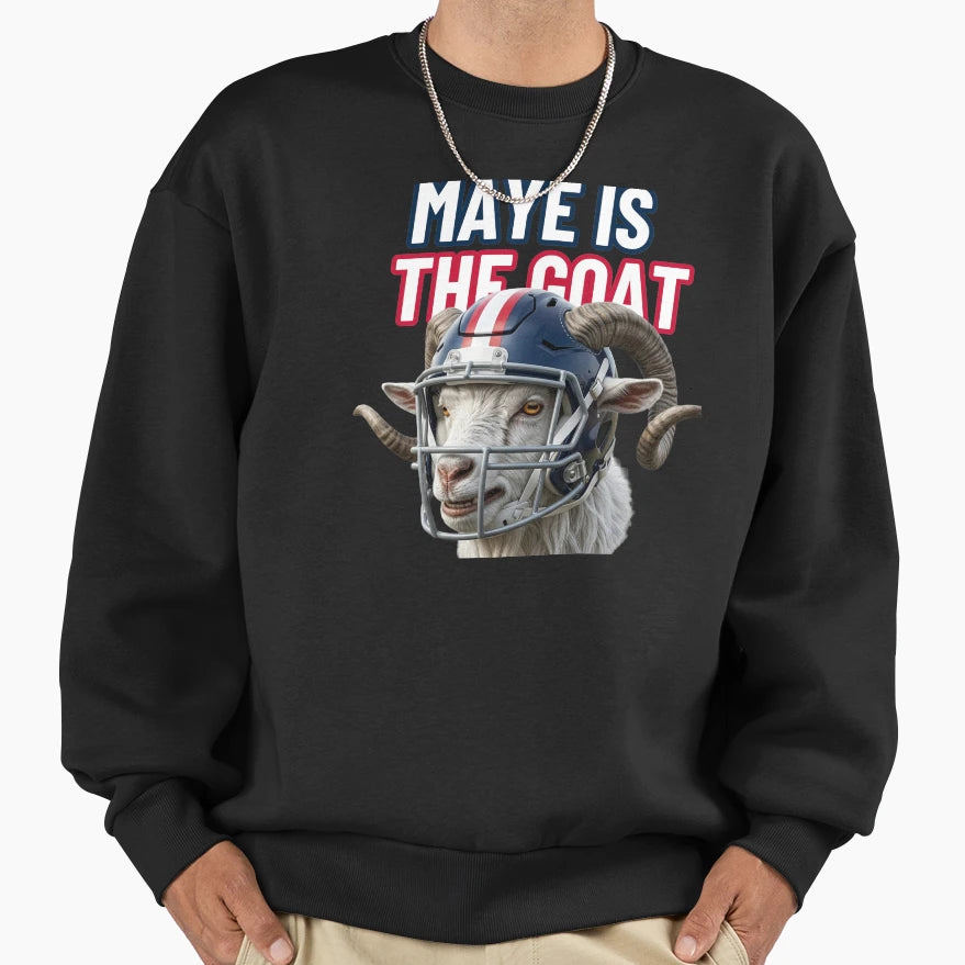 Maye Is Goat Drake Maye Patriots Qb Art Sweatshirt - Unique Graphic Unisex - T-Shirt, Sweatshirt, Hoodie
