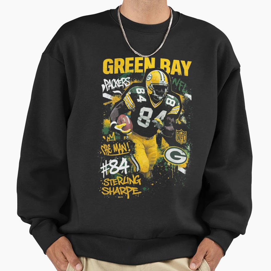 Sterling Sharpe Prime Time Green Sweatshirt - Streetwear Style for Adults - T-Shirt, Sweatshirt, Hoodie
