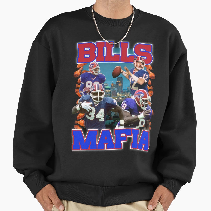 Bills Mafia Sweatshirt - Trendy Graphic for Adults - T-Shirt, Sweatshirt, Hoodie