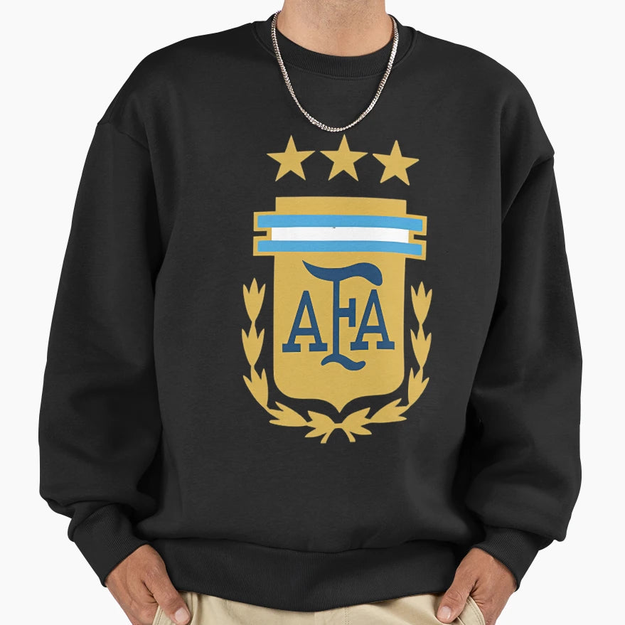 Argentina Afa 3 Stars Logo Sweatshirt - Fun Novelty Design Unisex - T-Shirt, Sweatshirt, Hoodie