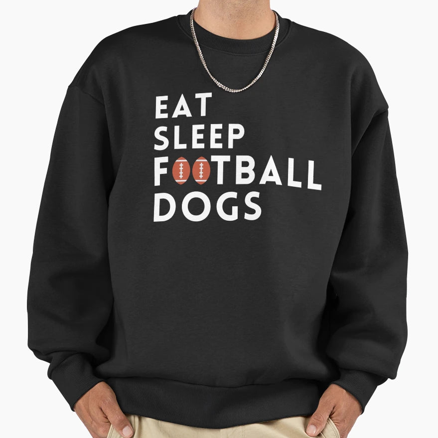Eat Sleep Football Great Gift Football Sweatshirt - Graphic Print Unisex - T-Shirt, Sweatshirt, Hoodie