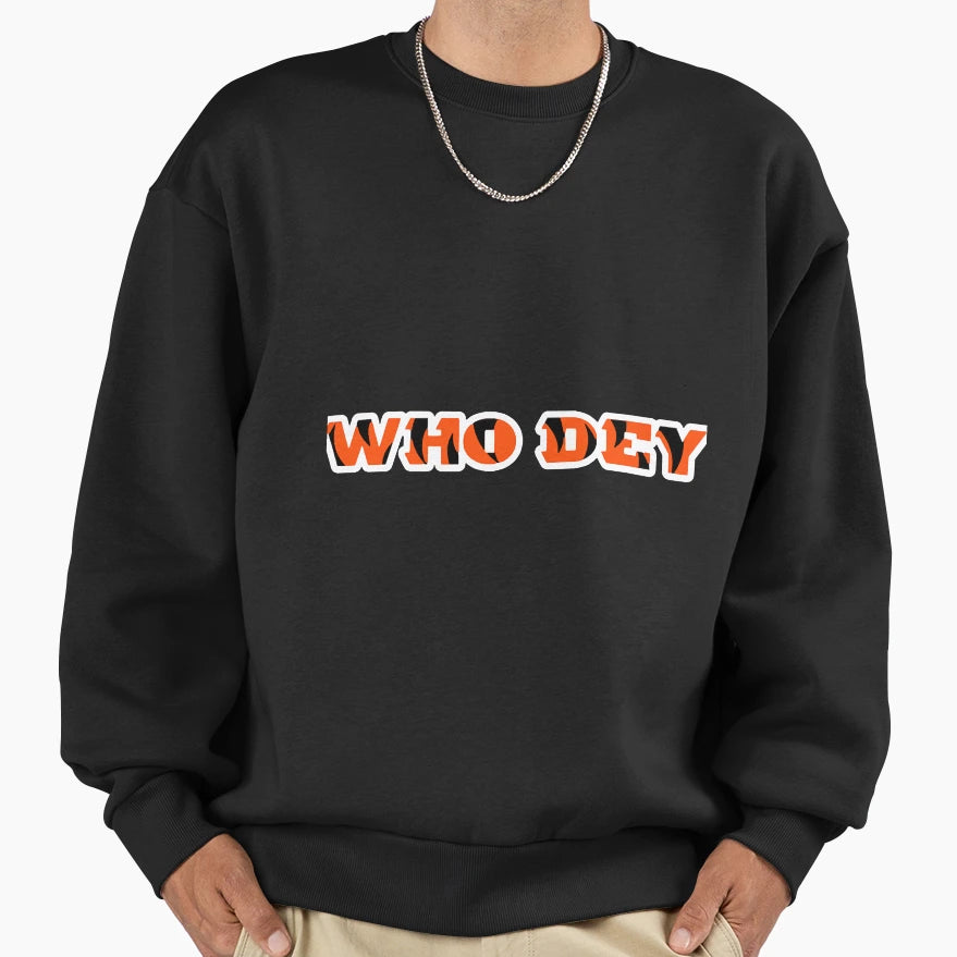 Who Dey Sweatshirt - Graphic Print Unisex - T-Shirt, Sweatshirt, Hoodie