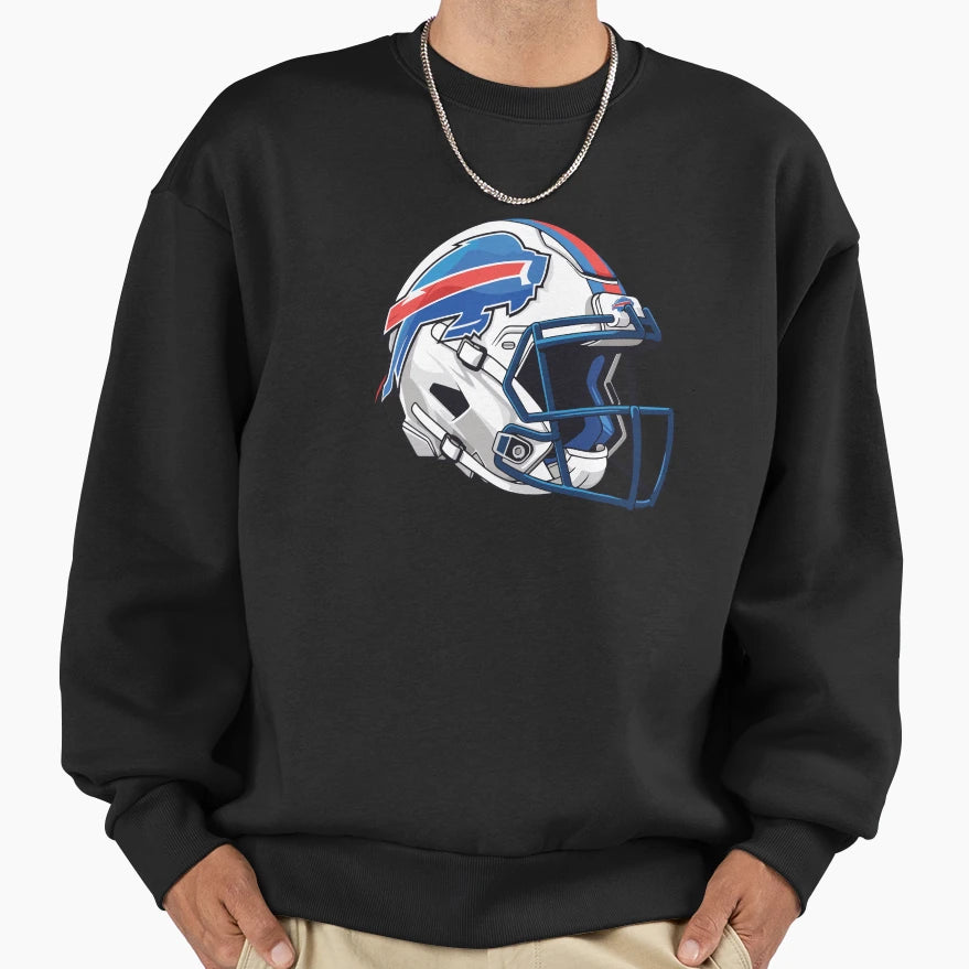 Buffalo Bills Helmet Art Sweatshirt - Streetwear Style Unisex - T-Shirt, Sweatshirt, Hoodie