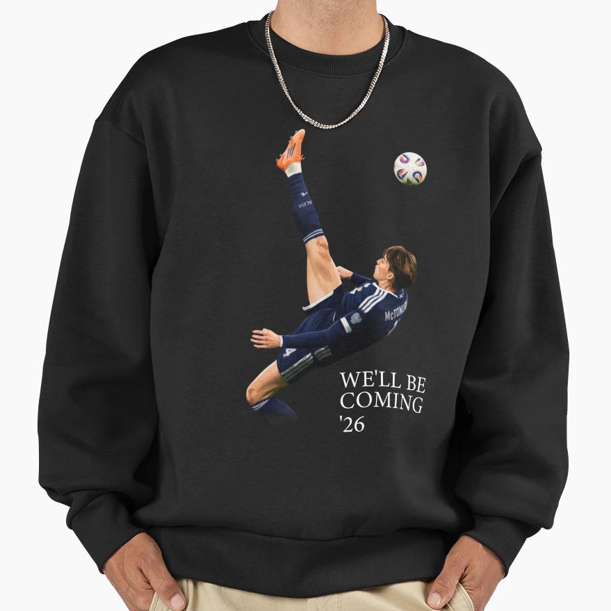Well Be Coming 26 Scott Mctominay Sweatshirt - Minimalist Print Unisex - T-Shirt, Sweatshirt, Hoodie