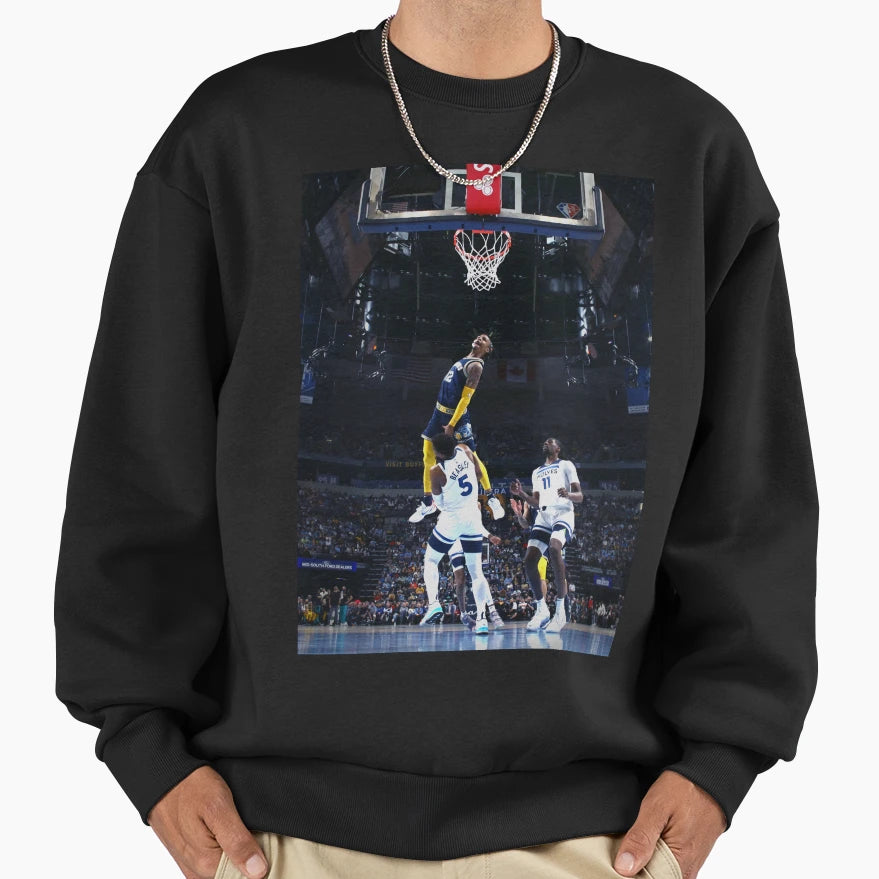 Ja Morant Posterized Dunk Malik Sweatshirt - Minimalist Print Unisex - T-Shirt, Sweatshirt, Hoodie