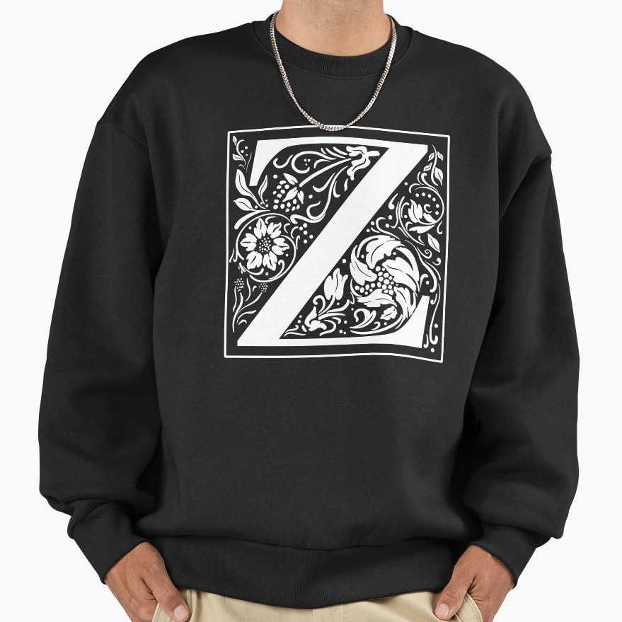 Illuminated Initial Z Sweatshirt - Minimalist Print Unisex - T-Shirt, Sweatshirt, Hoodie