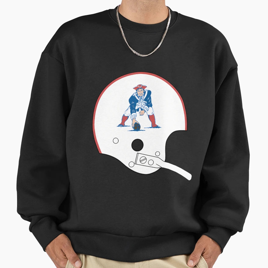 New England Patriots Throwback Sweatshirt - Novelty Apparel for Adults - T-Shirt, Sweatshirt, Hoodie